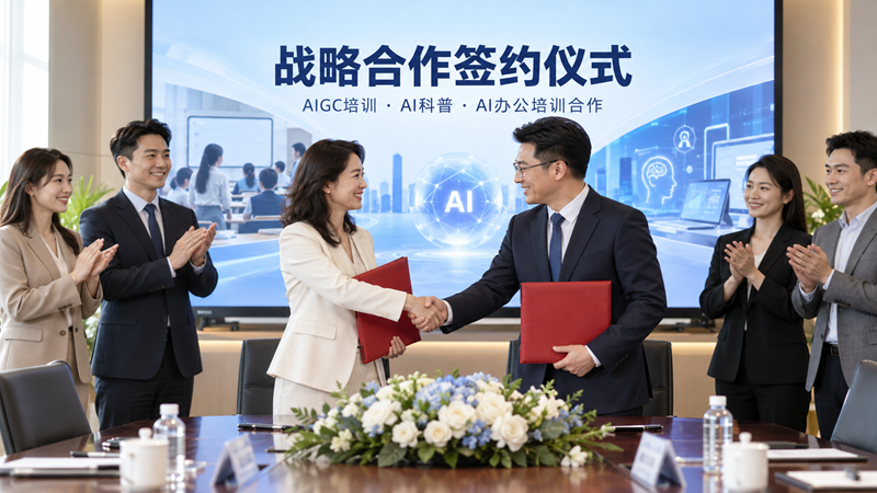 星河学校 × 若光恒传媒｜战略合作达成 AIGC、AI科普、AI办公系列课程即将上线